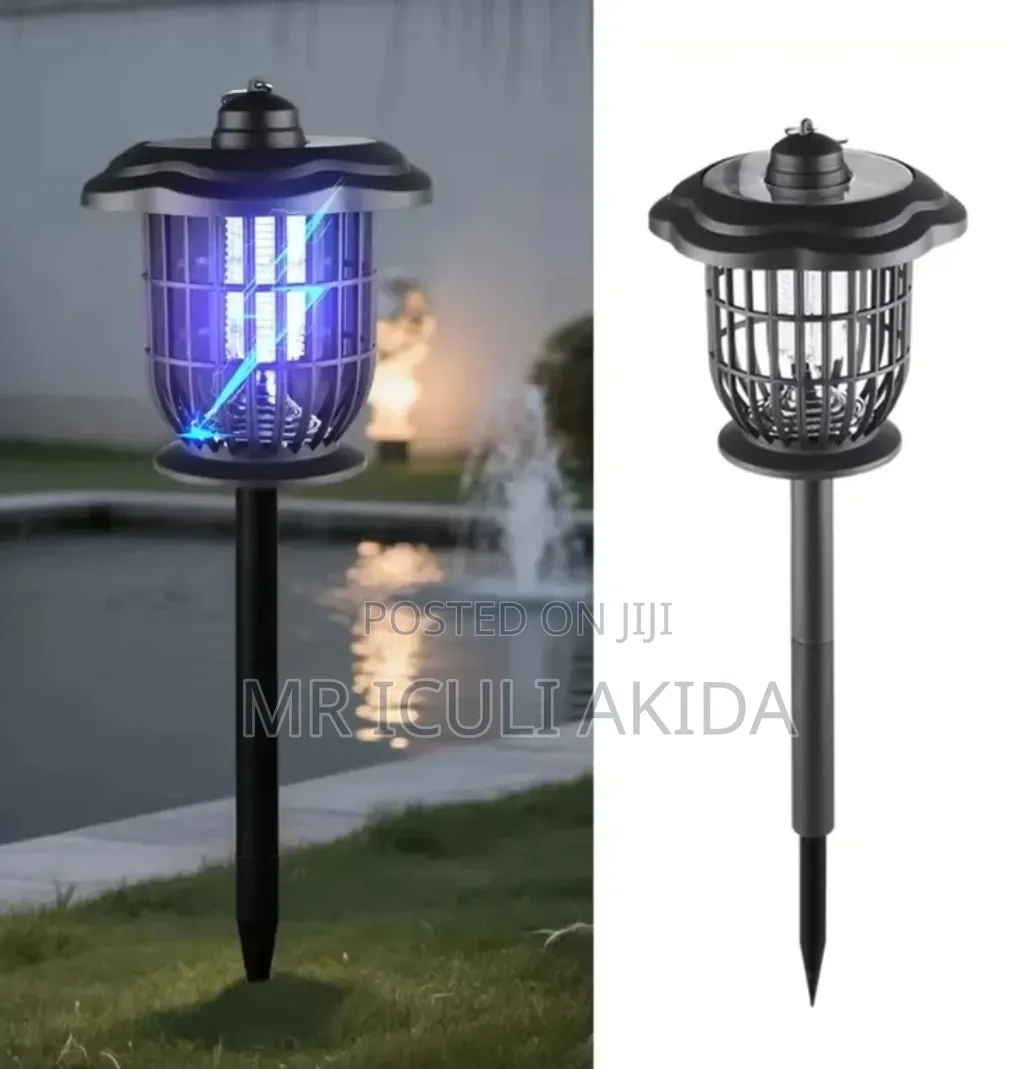 2in1 Solar-Powered Outdoor Light and Bug Zapper Mosquito Killing Lamp