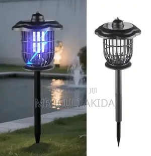 2in1 Solar-Powered Outdoor Light and Bug Zapper Mosquito Killing Lamp