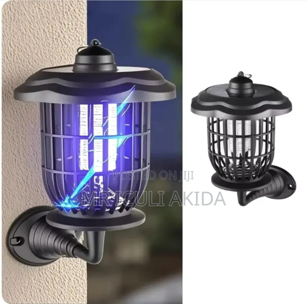2in1 Solar-Powered Outdoor Light and Bug Zapper Mosquito Killing Lamp