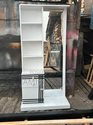 Sleek Glass Door Cabinet – Modern Decorative Storage Design