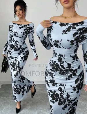 White and Black Tight Dress