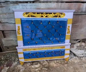 Regal Harmony White, Blue Gold Bed