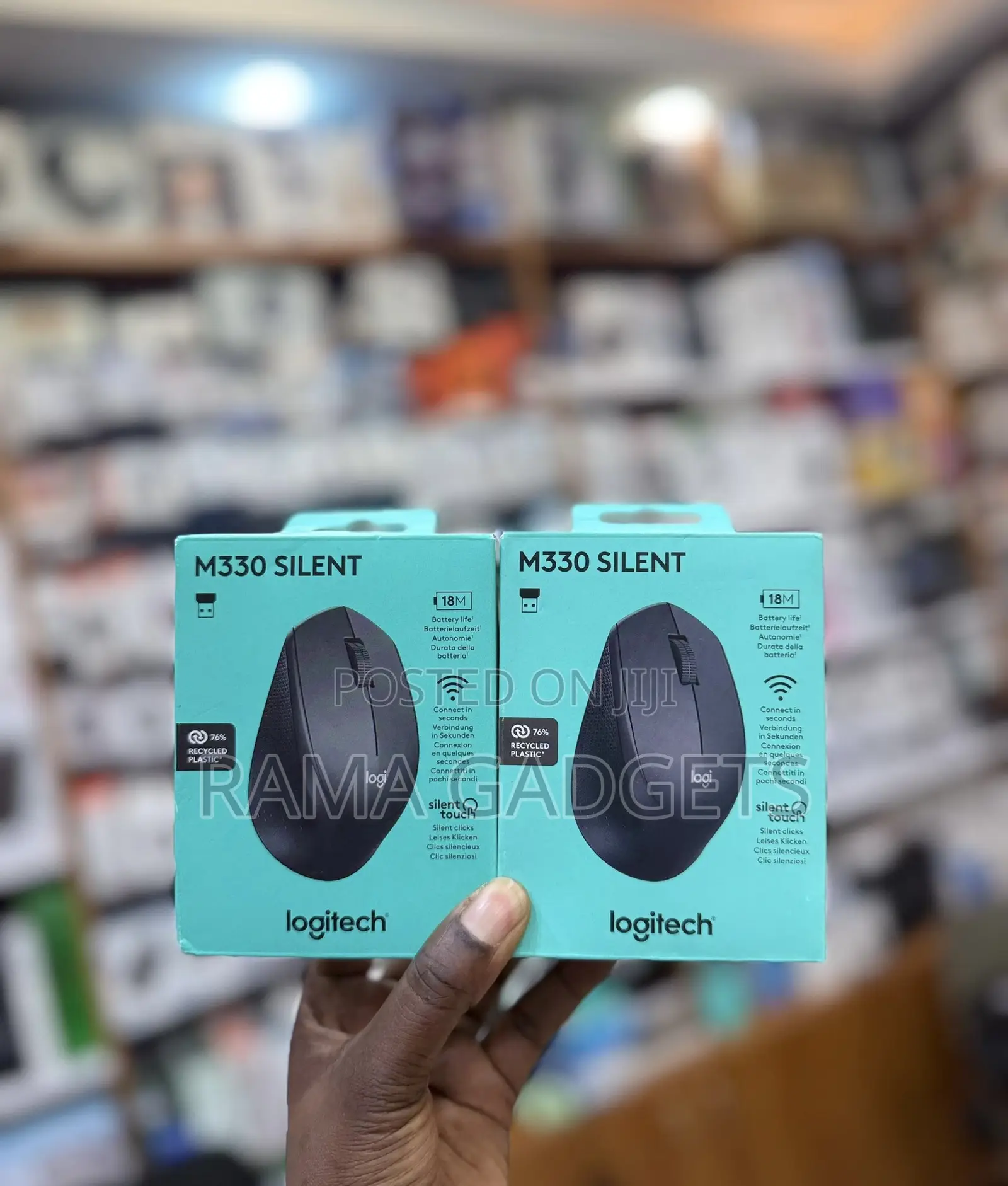 Logitech M330 Silent Wireless Mouse.