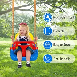 3-in-1 Convertible Kids Swing Seat With Detachable High-back Support