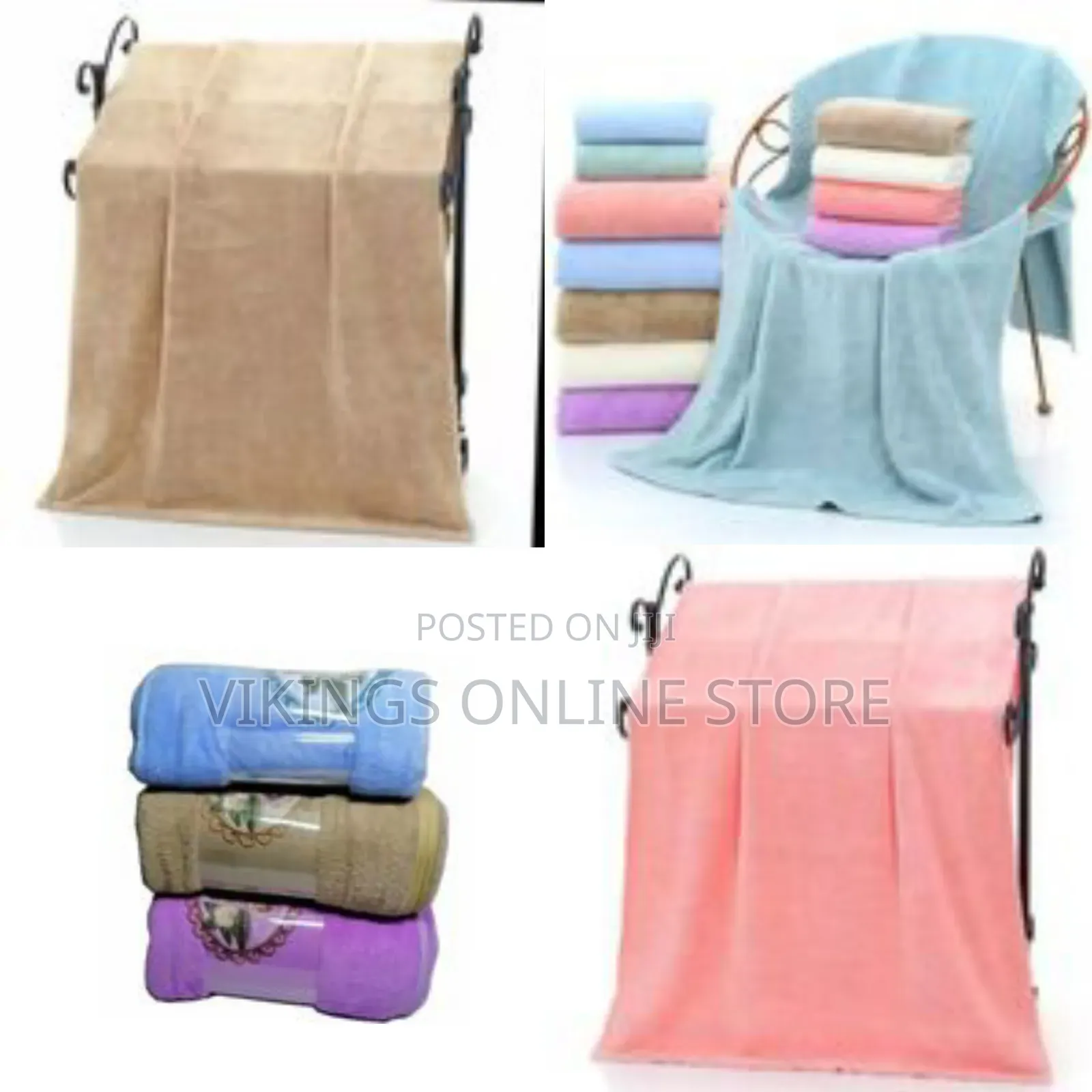 70*140cm, 3 Piece Bathroom Clothes Drying Bath Towels - Multi-Colours
