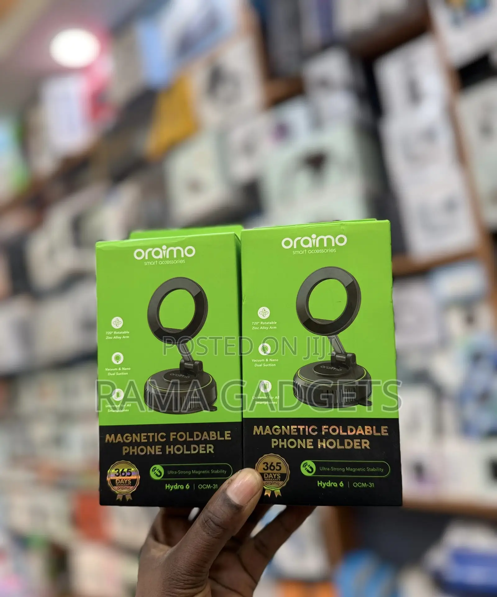 Oraimo Hydra 6 Magnetic Foldable Phone Holder.