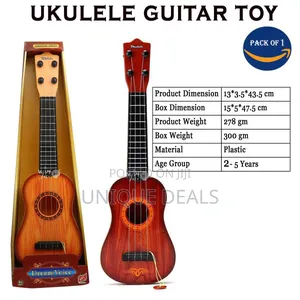 17" 4 String Acoustic Learning Guitar Toy for Kids