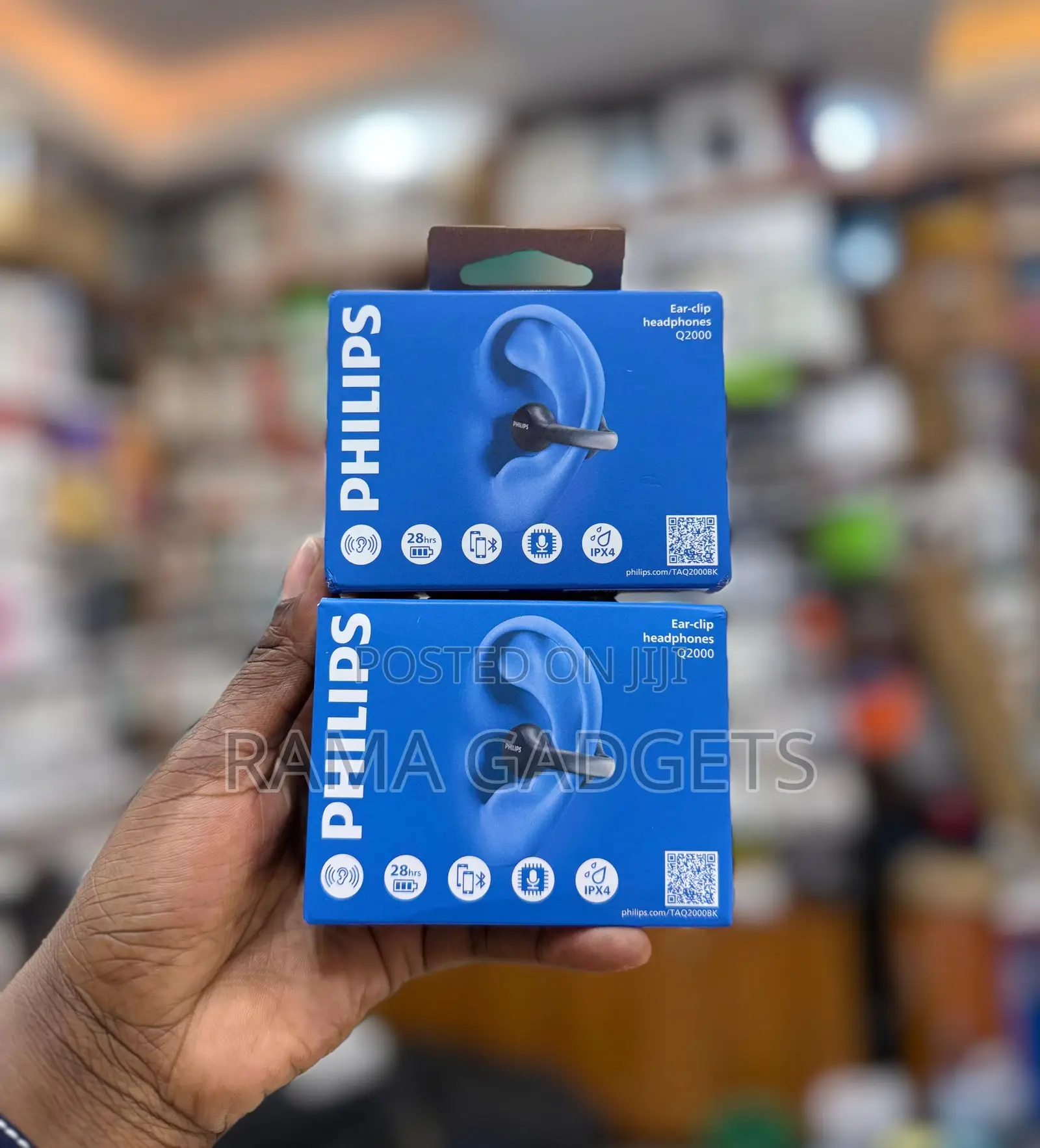 Philips Taq2000bk Open-Ear True Wireless Earbuds.