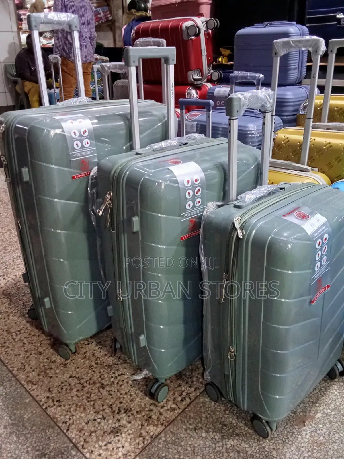 4 Wheels Full Set (3pcs) Rubber Suitcase