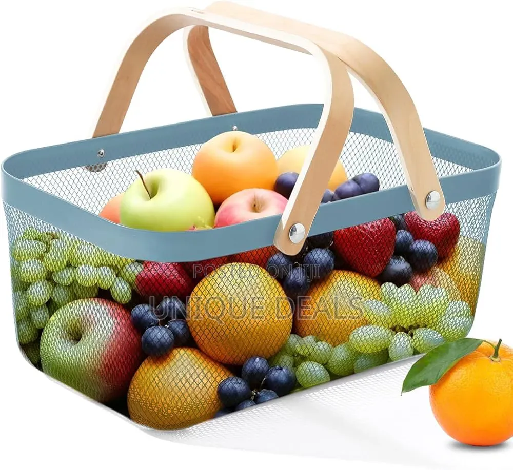Rectangular Metal Mesh Basket