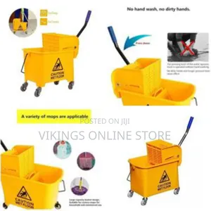 12l Mop Bucket Side Press Wringer Cleaning Commercial Mop Bucket On