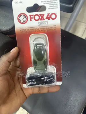 Fox 40 Sharx Pealess Whistle With a Lanyard