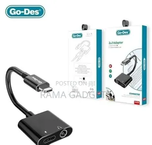 Go-Des Gd-Uc026 2 in 1 Adapter for Lightning and 3.5mm