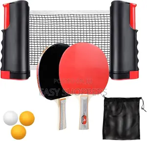 Table Tennis Set 2 Rackets and 3 Balls, Portable Table Tennis Racquets
