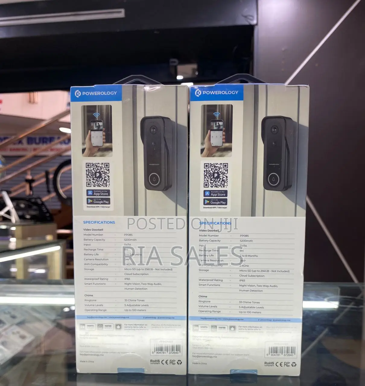 Powerology Smart Doorbell Camera (Model: Ppbcha85)