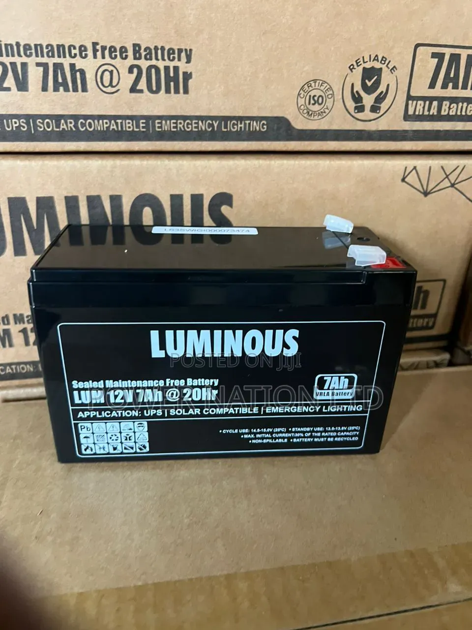 7ah Solar / Backup Luminous Battery
