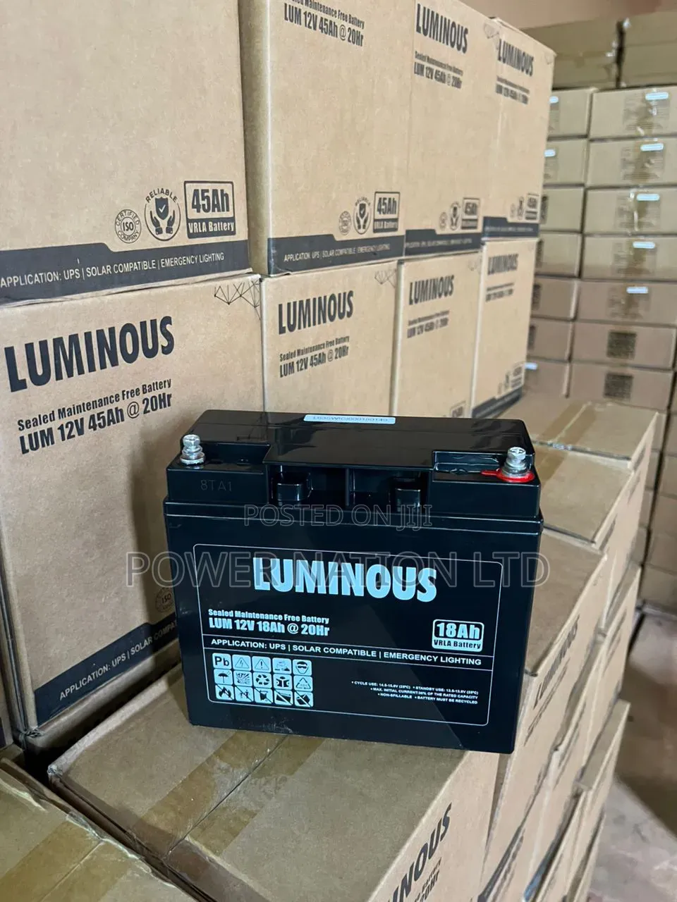 18ah Solar / Backup Luminous Battery