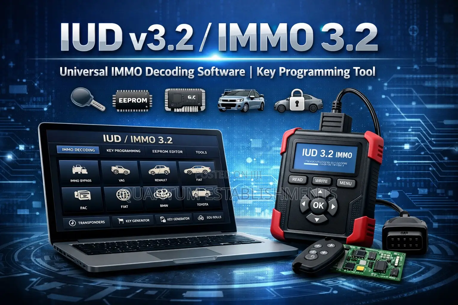Iud V3.2 / Universal Immo Decoding Software | Key Programming Tool