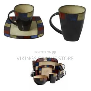 Checked Square Dinner Set 24 PCS