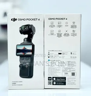 The New Dji Osmo Pocket 4 Standard Combo Black Action Camera