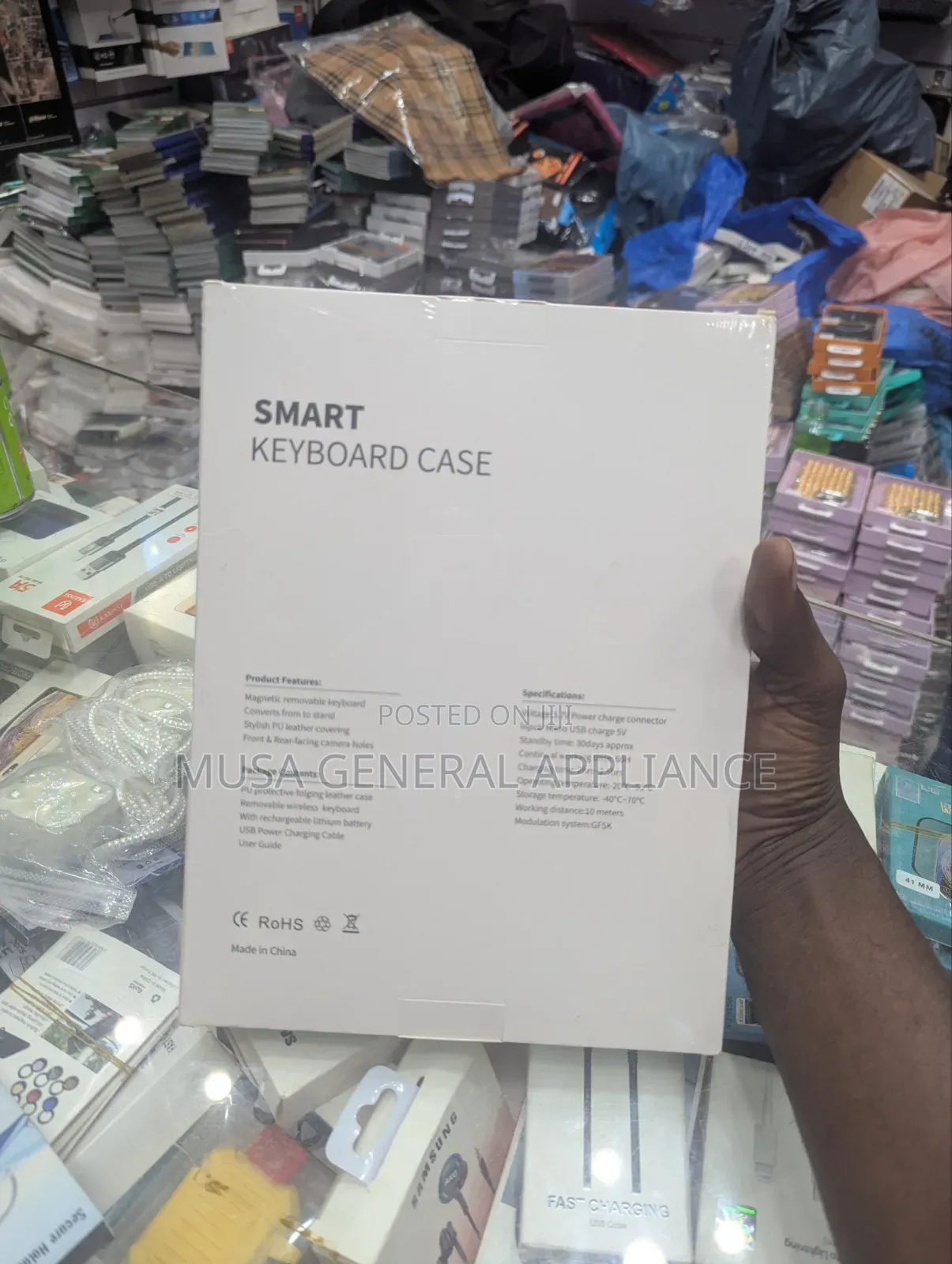 Smart Cover A9+ Back Case With Keyboard