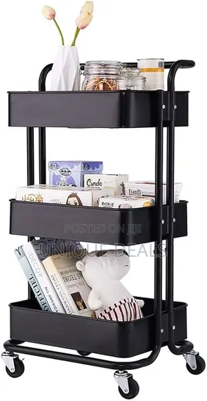 Rolling Utility Cart, 3 Tier Mobile Storage Trolley