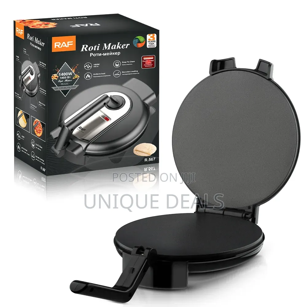 Raf Roti Maker Crepe Chapati Automatic Stainless Steel Non-Stick