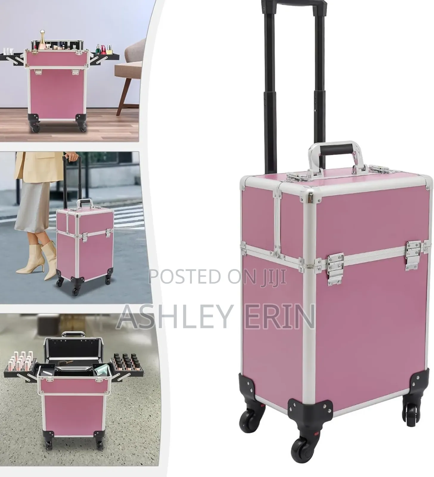 Portable Traveling Makeup Trolley Case
