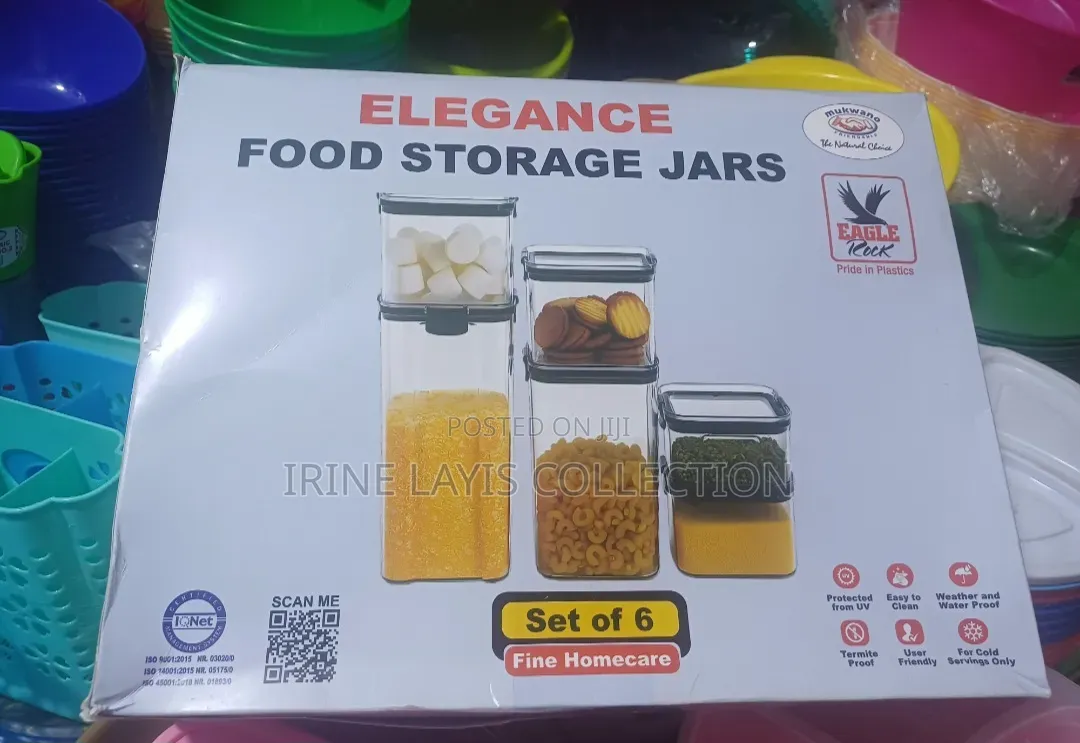 6 Pc Elegance Food Storage Jars