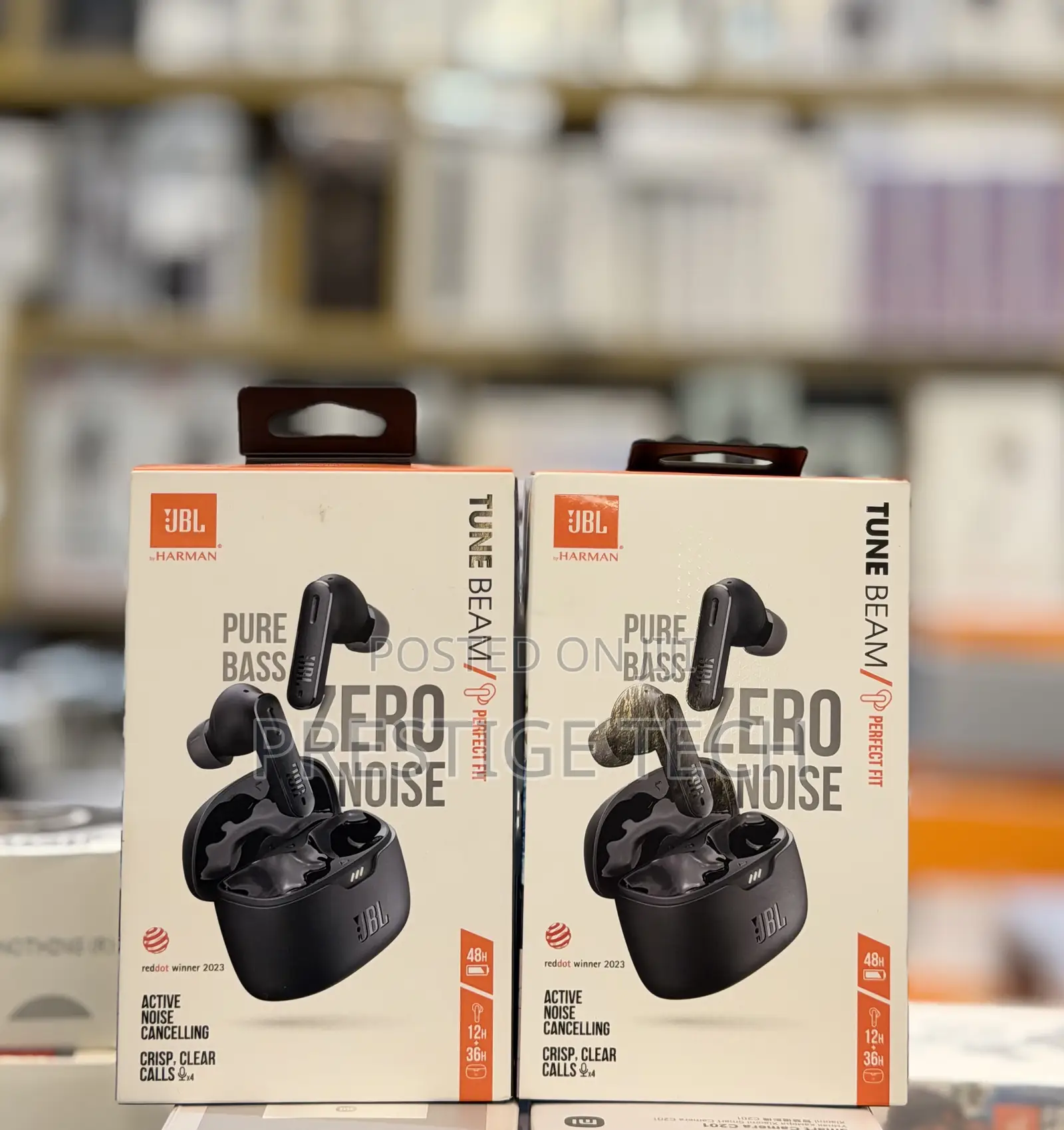 JBL Tune Beam Bluetooth Earbuds With Active Noise Cancellation, 4 Mics