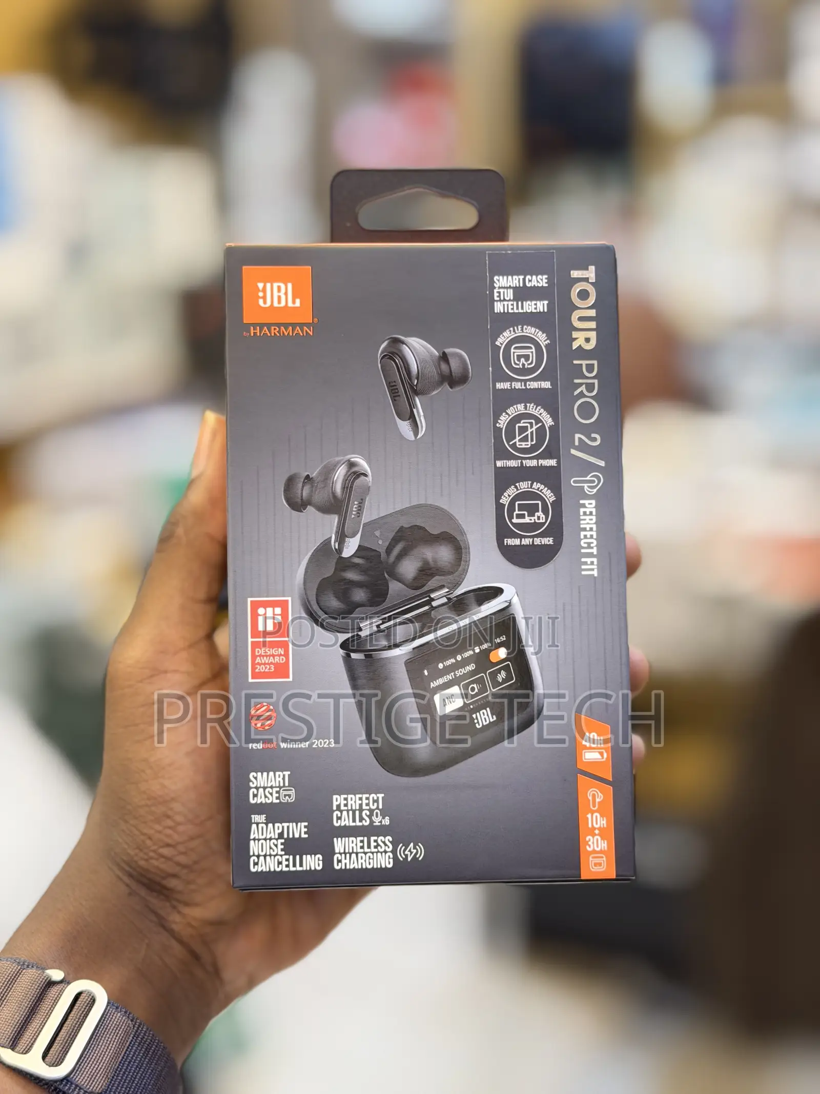 JBL Tour Pro 2 True Wireless Noise Cancelling Earbuds, Smart Case