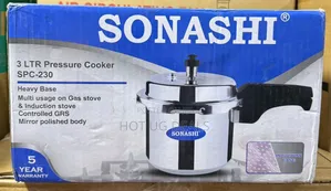 Sonashi 3ltr Pressure Cooker Heavy-Base Aluminium SPC-230- Silver