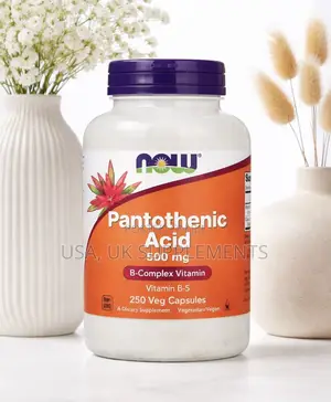 Now Pantothenic Acid (Vitamin B-5) 500mg 250 Veg Capsules