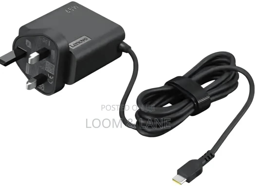 Lenovo 65w Usb-C Wall Adapter With a Uk Plug.