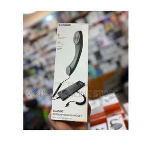 Porodo Classic Retro Phone Handset With Type Connector