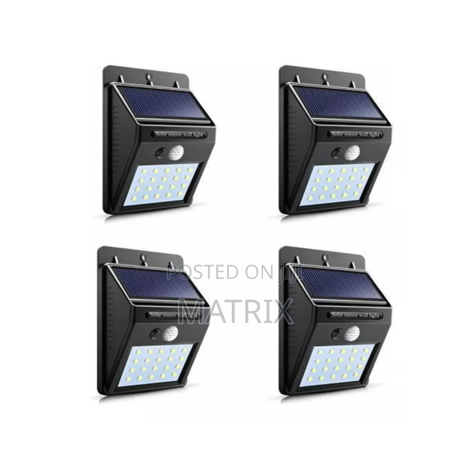 4 Pack 20leds Solar Panel Pir Motion Sensor Wall Light
