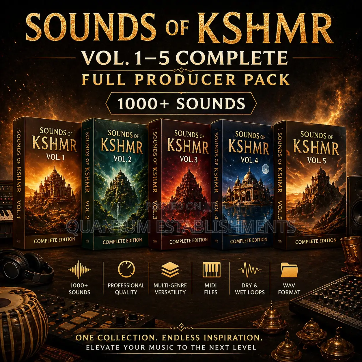 Sounds of KSHMR Vol. 1–5 Complete | Full Producer Pack | 1000+ Sounds