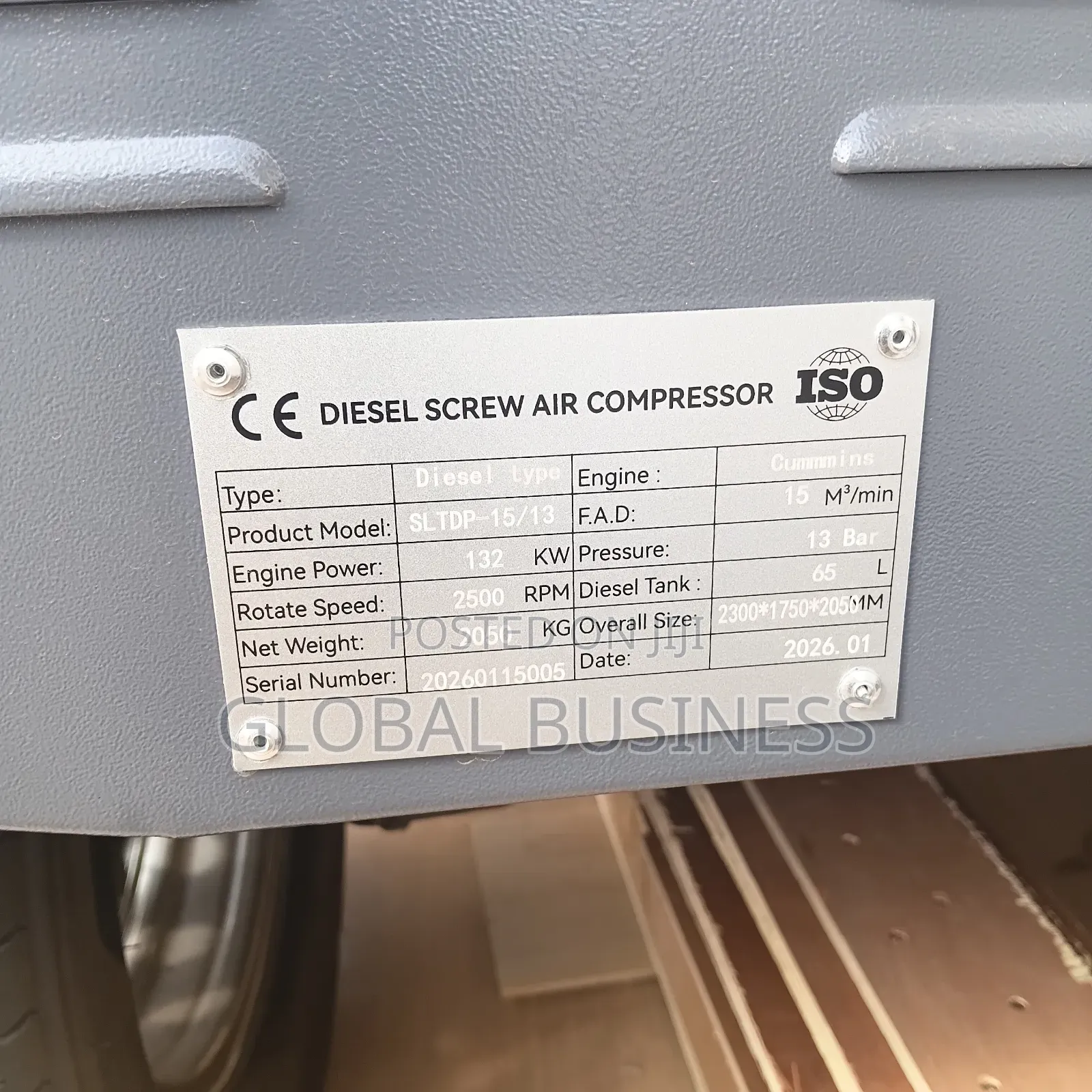 132kw Diesel Screw Air Compressor – Sollant