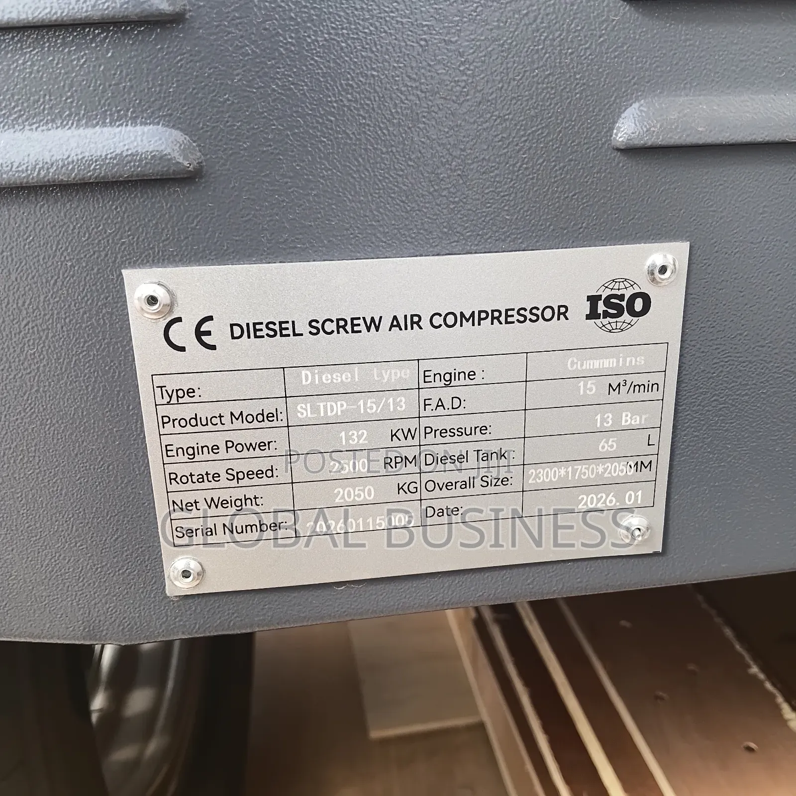 132kw Diesel Screw Air Compressor – Sollant