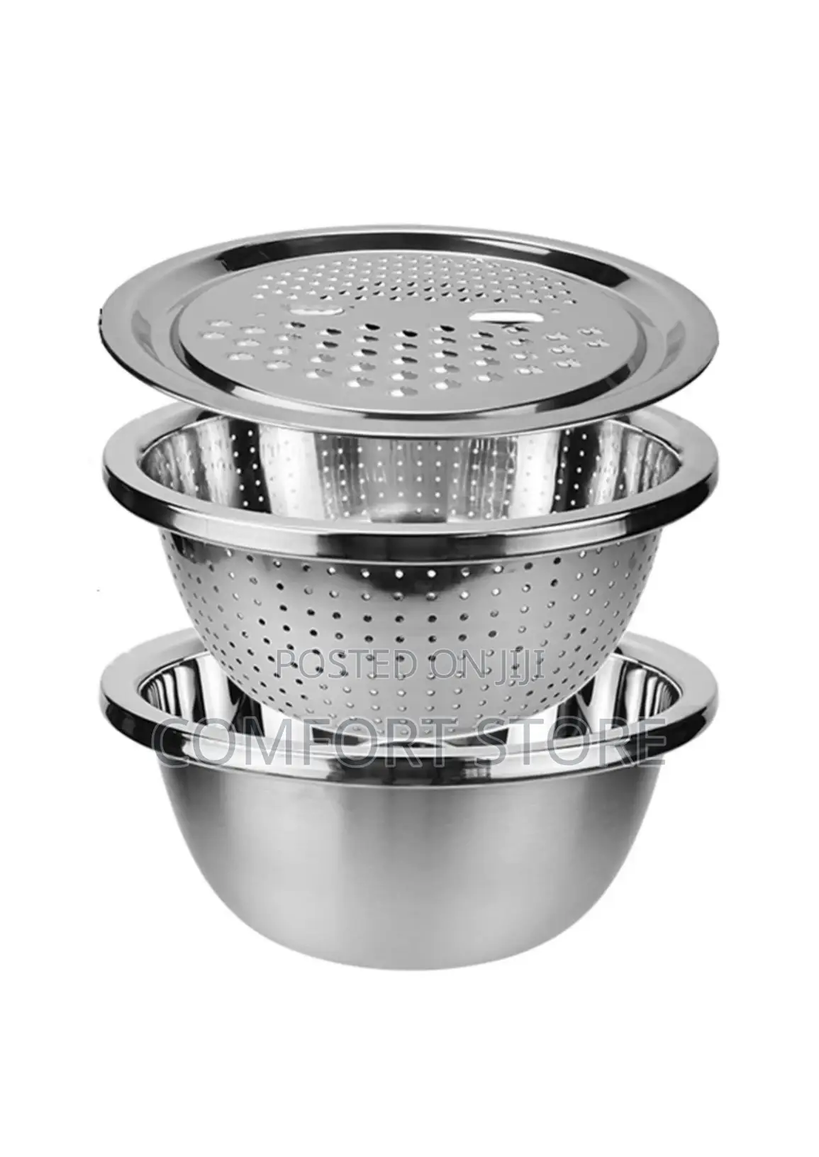 Stainless Steel Strainer Bowl and Grater