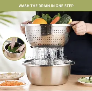 Stainless Steel Strainer Bowl and Grater