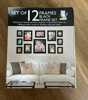 12-Piece Black Picture Frame Set