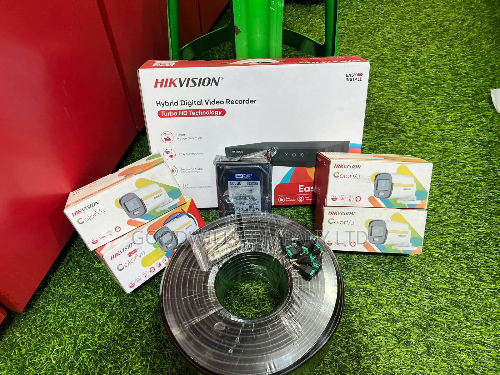 4 Channel Hik Vision Goodwewh CCTV Camera Full Kit