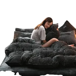 Warm Coral Velvet Duvet
