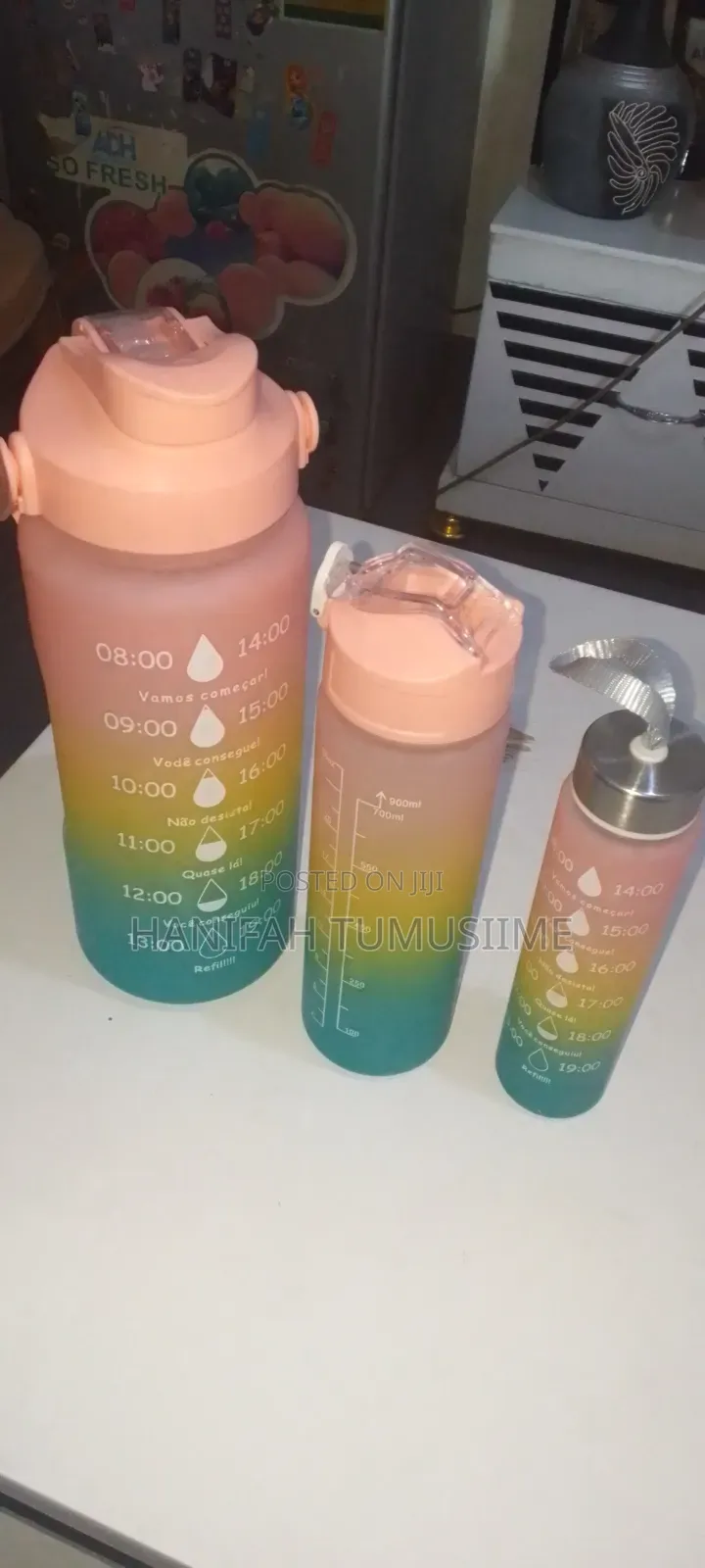 3 in 1 Water Bottles 2litres,750mls and 250mls