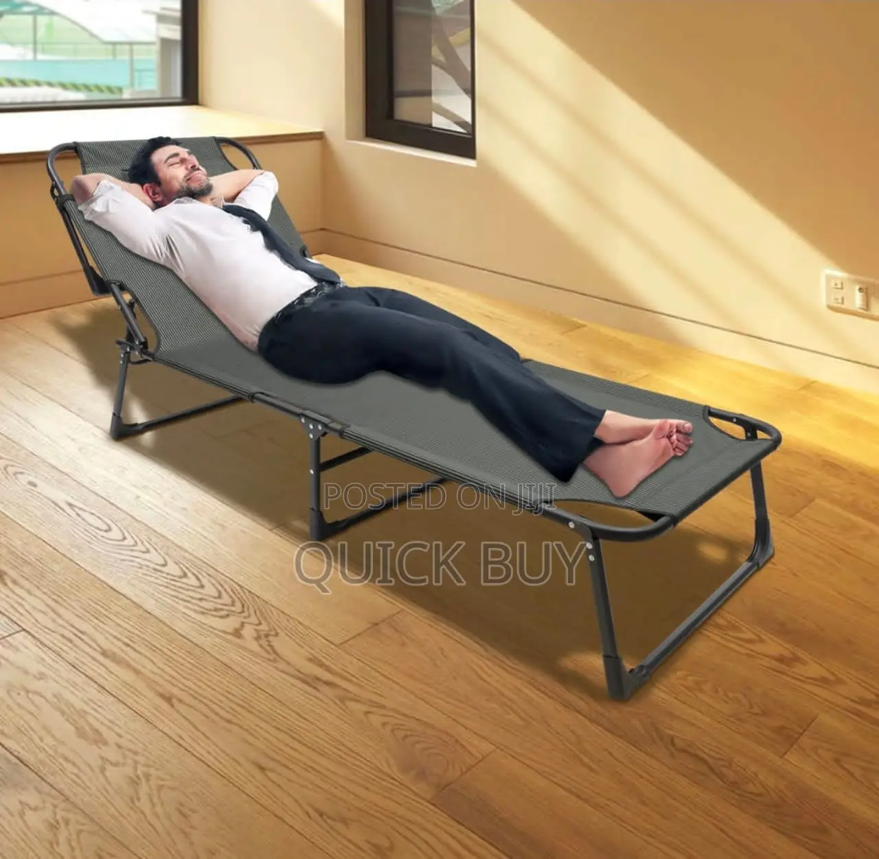 Adjustable Folding Sun Lounger or Camping Bed