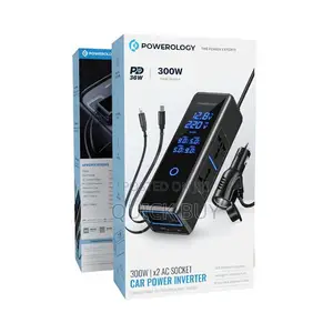 Powerology 300w Car Power Inverter Dc 12v To 220v Ac