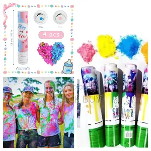 4pcs Color Smoke Confetti Cannons Powder