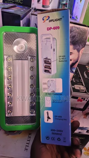 2 in 1 (Battery + Rechargeable Led) Emergency Light Portable Lamp