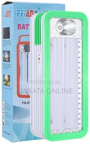 2 in 1 (Battery + Rechargeable Led) Emergency Light Portable Lamp
